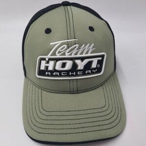 Hoyt Archery Hat Adjustable Trucker Mesh Green Black Team Hoyt Outdoors Hunt Men